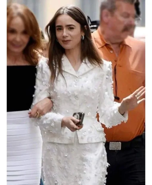 Emily in Paris S04 Lily Collins Embroidered Jacket