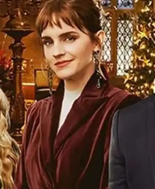 Emma Watson Harry Potter Return to Hogwarts Maroon Coat