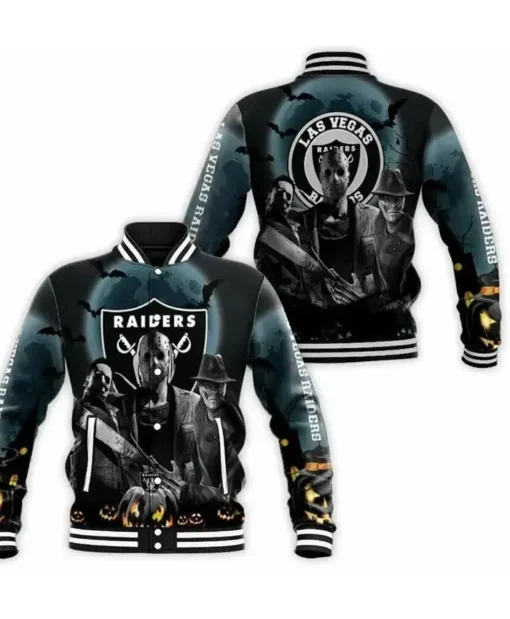 Emmett Las Vegas Raiders 3D Printed Varsity Jacket