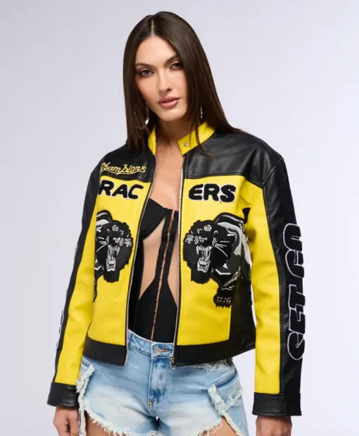 Eye Of The Tiger Moto Leather Jacket