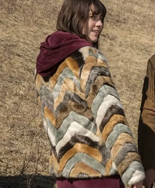 Fargo TV Series Mary Elizabeth Winstead Nikki Swango Fur Fabric Jacket