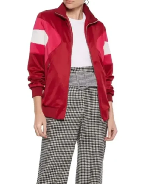 Fate The Winx Saga Aisha Red Satin Bomber Jacket