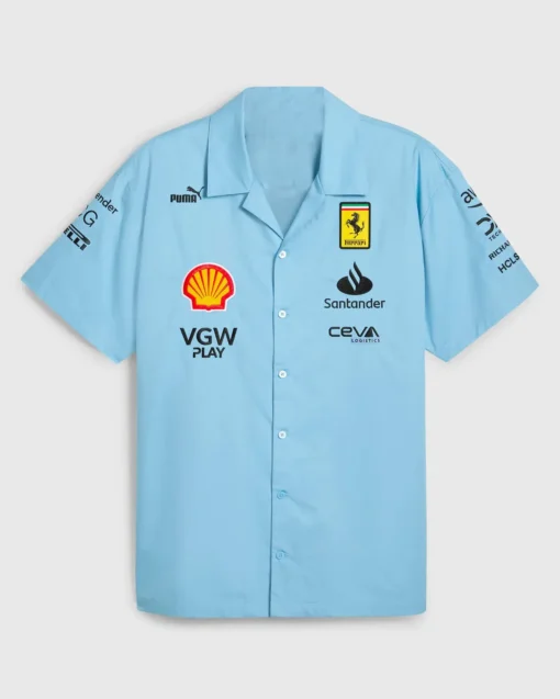 Ferrari Racing Miami Grand Prix Blue Shirt On Sale