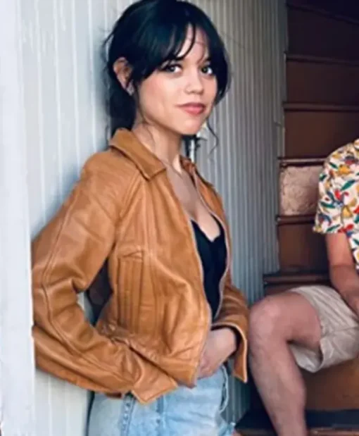 Finestkind Jenna Ortega 2023 Brown Leather Jacket