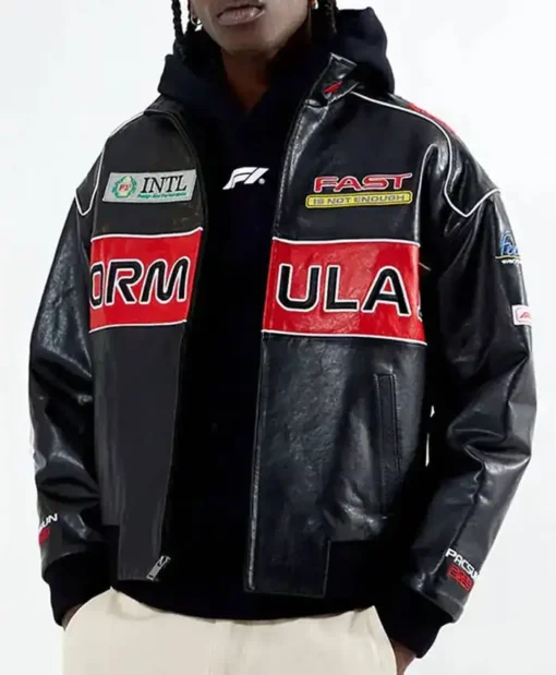 Formula 1 X Pacsun Leather Pole Position Black Jacket