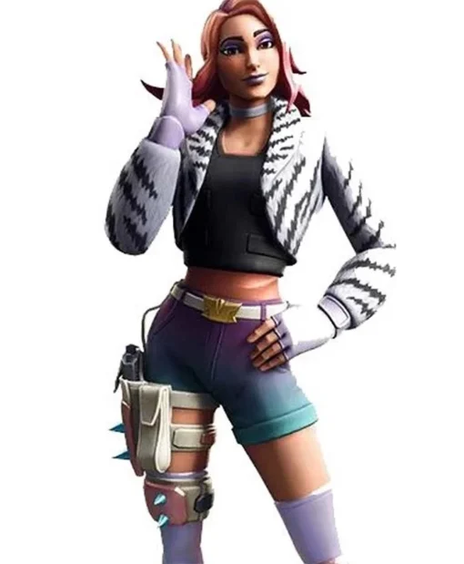 Fortnit Wilde Black and White Cropped Jacket