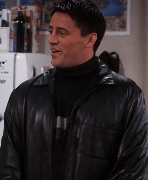 Friends Matt LeBlanc Black Real Leather Jacket