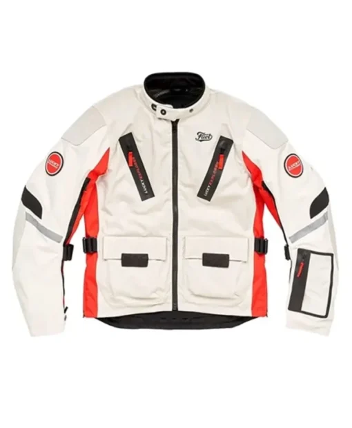 Fuel Lucky Explorer White Leather Jacket