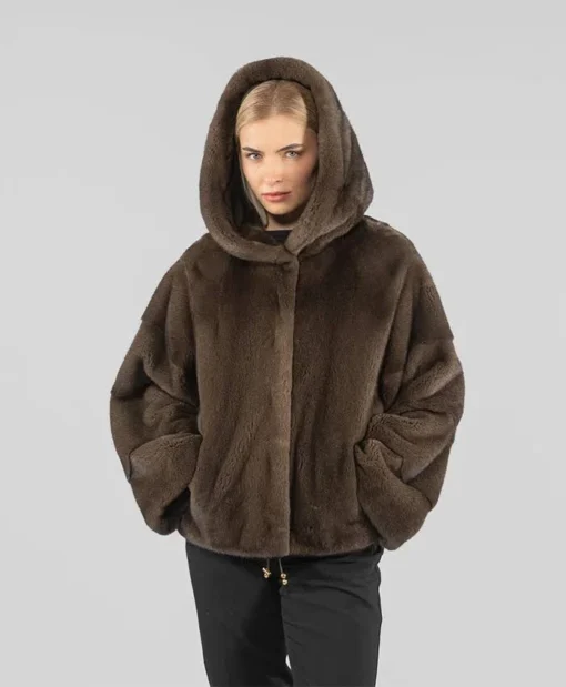 Full Pelts Brown Fur Jacket