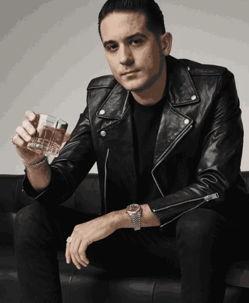 G-Eazy Black Biker Real and Faux Leather Jacket