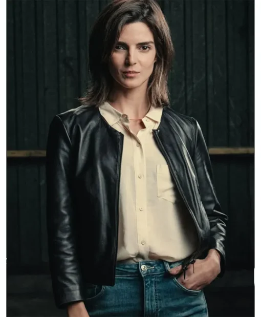 Gangs Of Galicia 2024 Clara Lago Leather Black Jacket