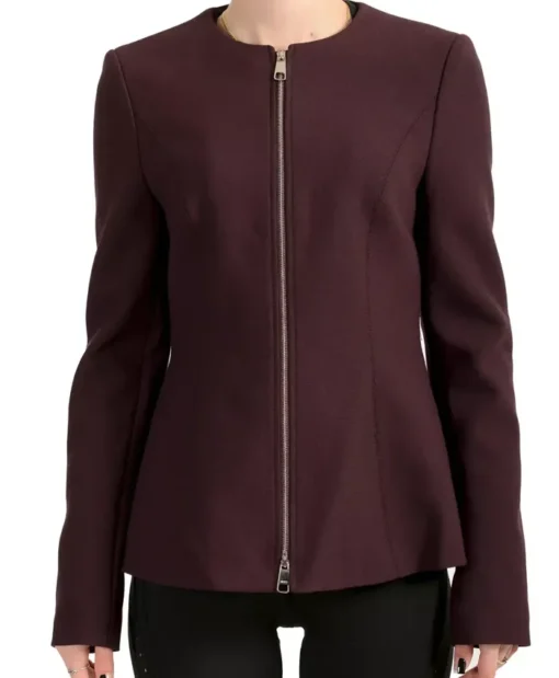 General Hospital Finola Hughes Maroon Track Jacket