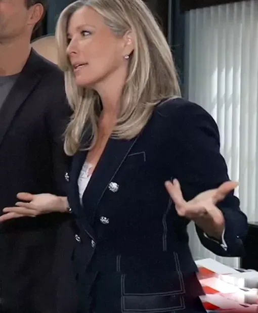 General Hospital Laura Wright Navy Blue Blazer