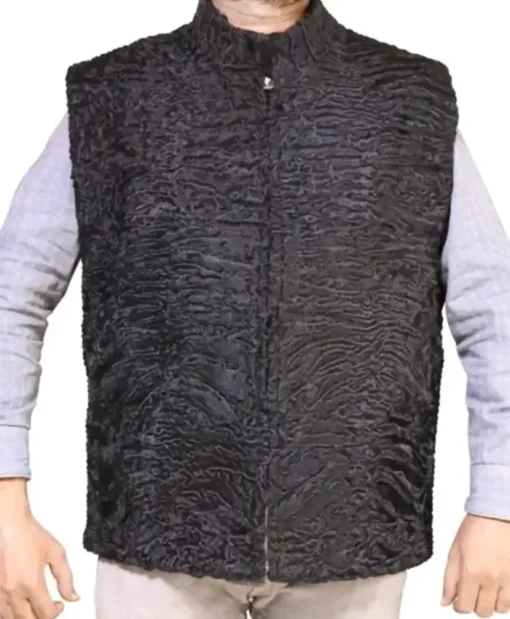 Genuine Persian Lamb Fur Vest Waistcoat