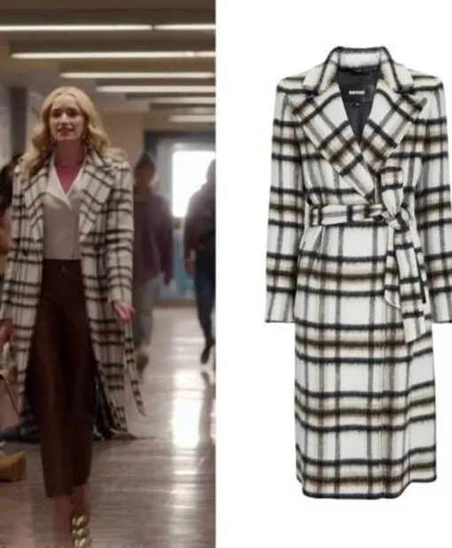 Ginny And Georgia Georgia Miller Black & White Plaid Coat