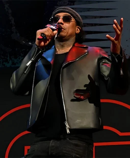 Global Gaming League Nick Cannon Black Leather Jacket