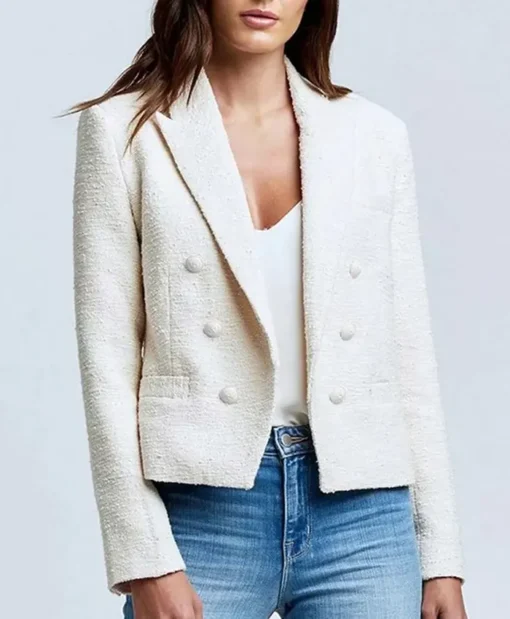 Grown-Ish S05 Yara Shahidi White Tweed Blazer