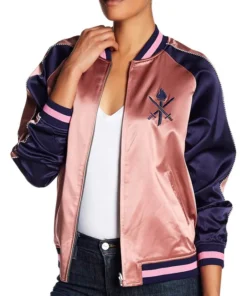 NWT! Chalk deals Line Bianca Belair Satin Varsity Jacket Size 2XL XXL SummerSlam 2022