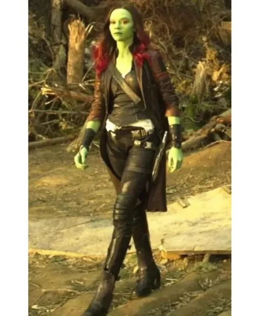 Guardians Of The Galaxy Vol 2 Leather Coat Gamora