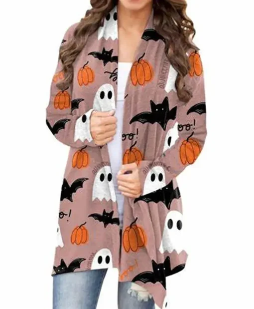 Halloween Straight Beige Cotton Jacket