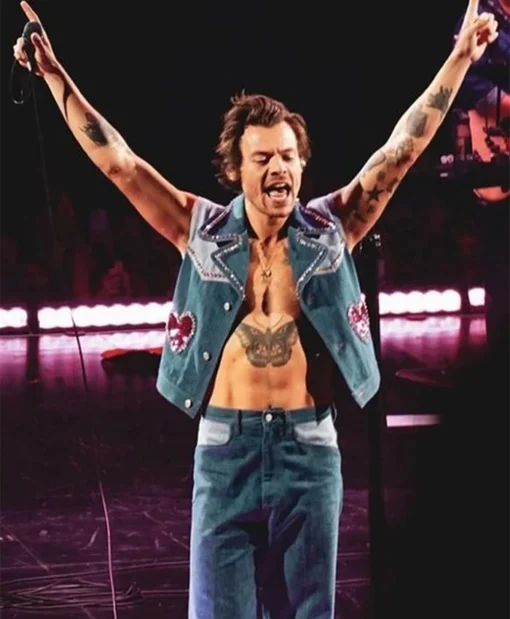 Harry Styles Singer Love On Tour Denim Vest