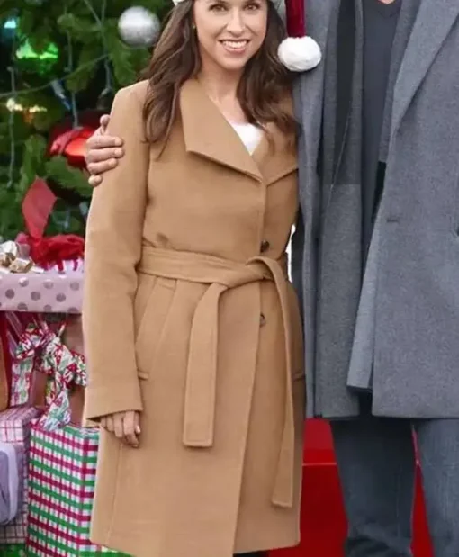 Haul Out the Holly Lacey Chabert Brown Coat