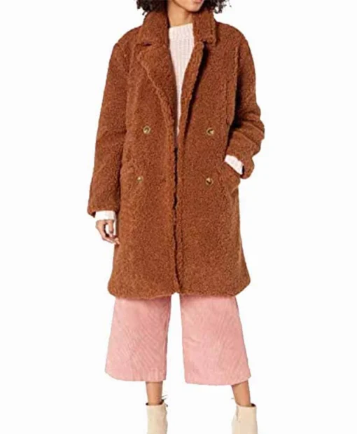 Heartstopper Elle Argent Teddy Shearling Coat