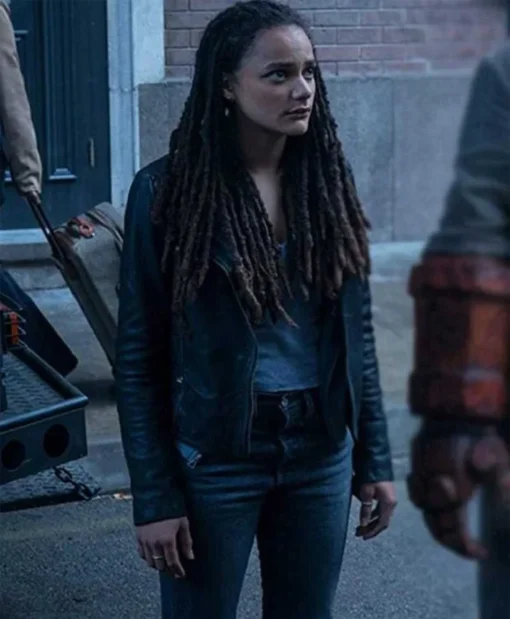 Hellboy Sasha Lane Biker Leather Jacket