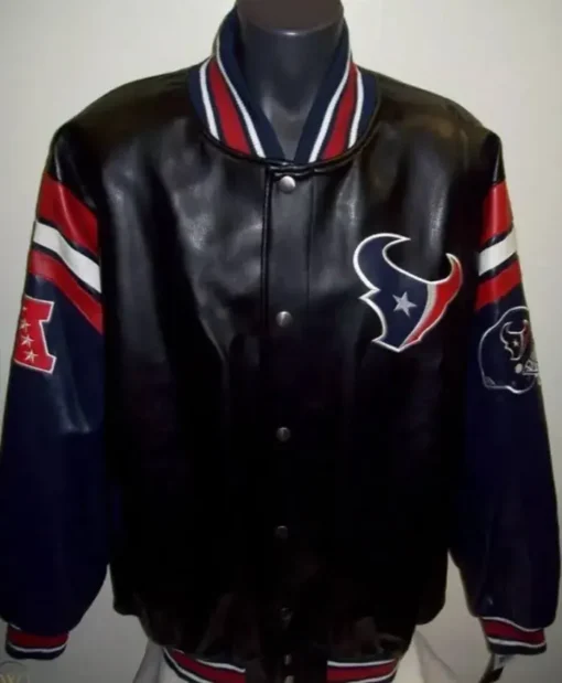 Houston Texans Leather Varsity Jacket