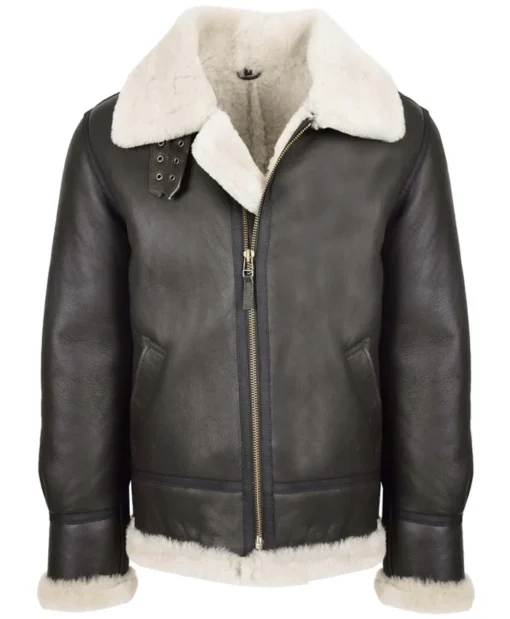 Jay Shearling Winter Sheepskin Genuine Leather Jacket