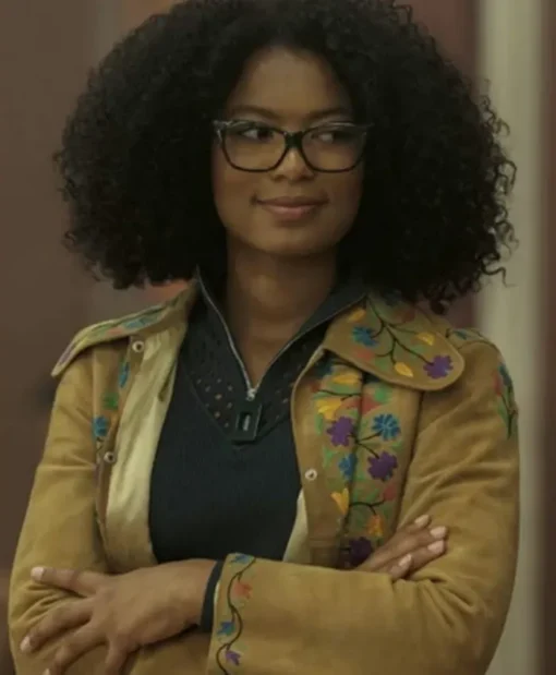 Jaz Sinclair Chilling Adventures of Sabrina Flower Embroidered Jacket