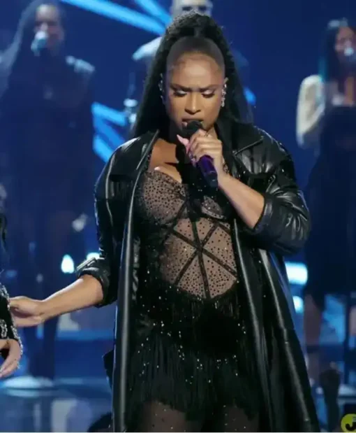 Jennifer Hudson iHeartRadio Music Awards Black Coat