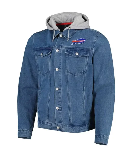 Jerri Buffalo Bills Mafia Blue Printed Denim Jacket