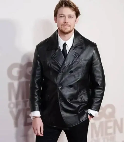 Joe Alwyn GQ Awards Black Leather Jacket