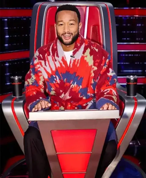 John Legend The Voice 2024 Wrap Red Robe