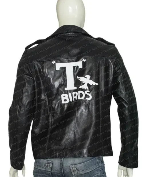 John Travolta Grease Movie Black Leather T Birds Jacket