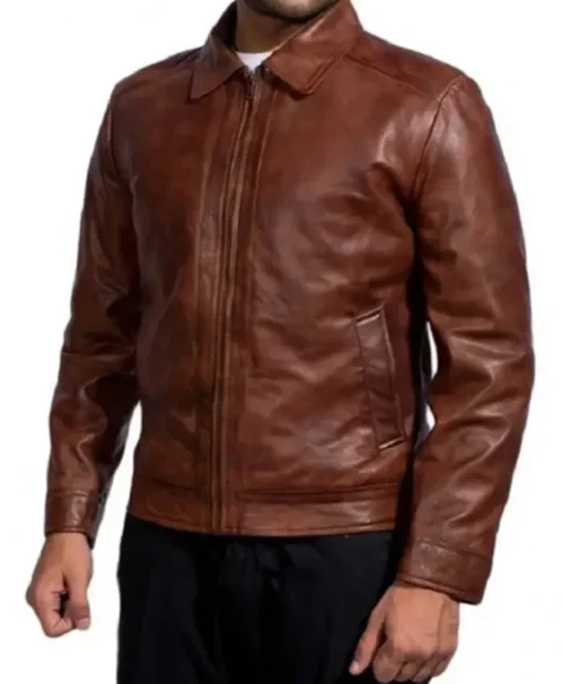 John Wick 2 Cassian Common Brown Real Leather Jacket