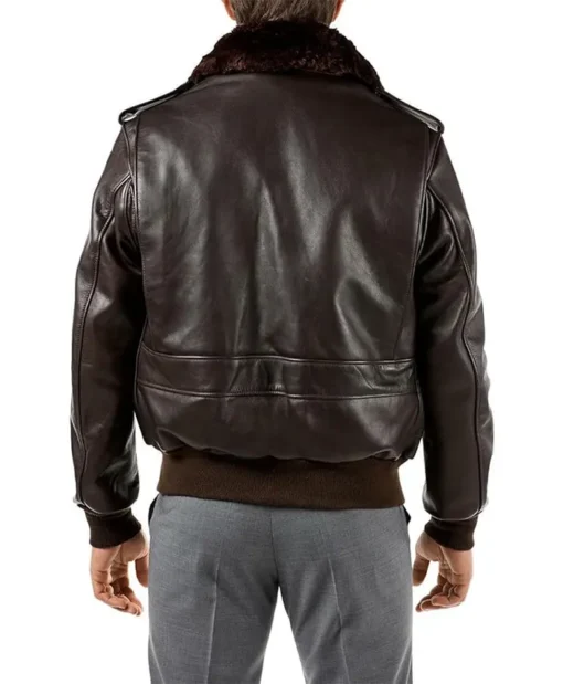 Jordan A2 Aviator Brown Bomber Leather Jacket