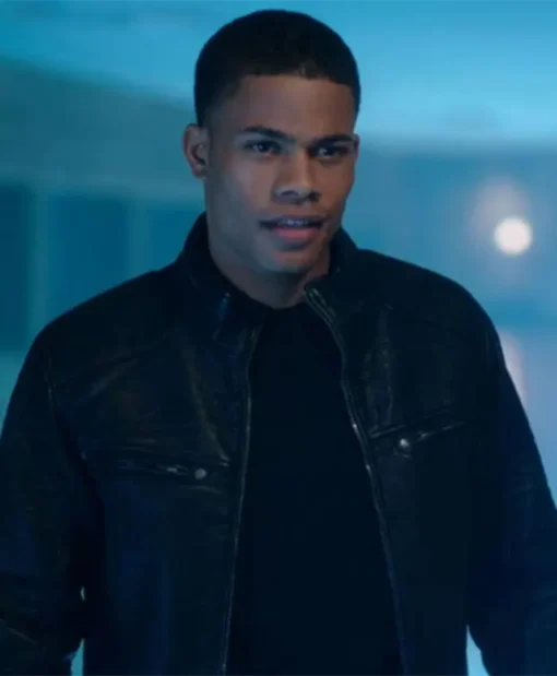 Jordan Calloway TV Series Riverdale Chuck Clayton Black Café Racer Leather Jacket