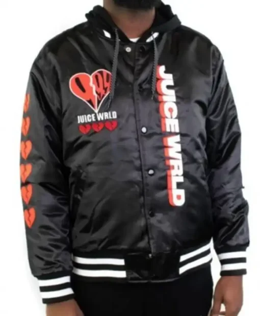 Juice Wrld Black Bomber 999 Letterman Jacket