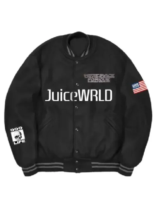 Juice Wrld Rap Singer 999 Life Black Bomber Jacket