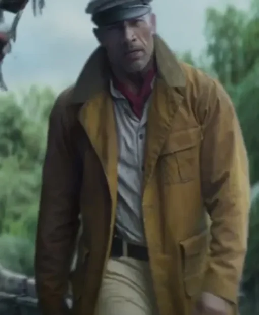 Jungle Cruise Dwayne Johnson Brown Cotton Coat