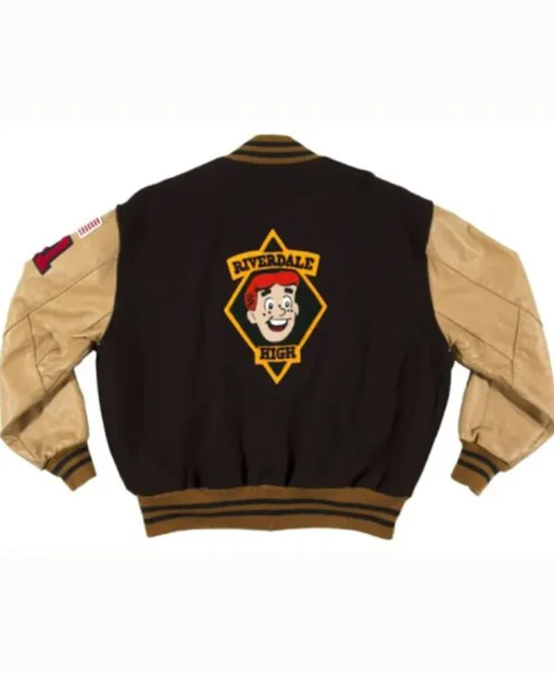 KJ Apa TV Series Riverdale Pep Comic Archie Andrews Brown Wool Varsity Jacket