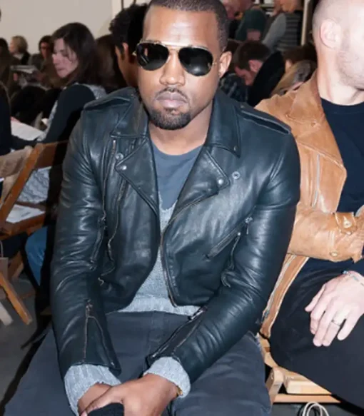 Kanye West Classic Biker Black Jacket