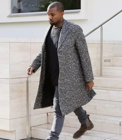 Kanye West Saint Laurent Grey Coat