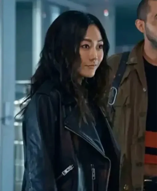 Karen Fukuhara TV-Series The Boys S03 Kimiko Miyashiro Black Biker Leather Jacket