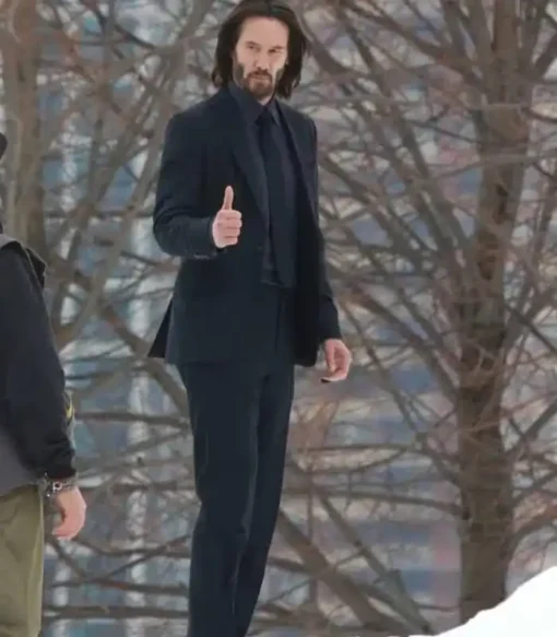 Keanu Reeves John Wick Chapter 4 Single Breasted Black Suit