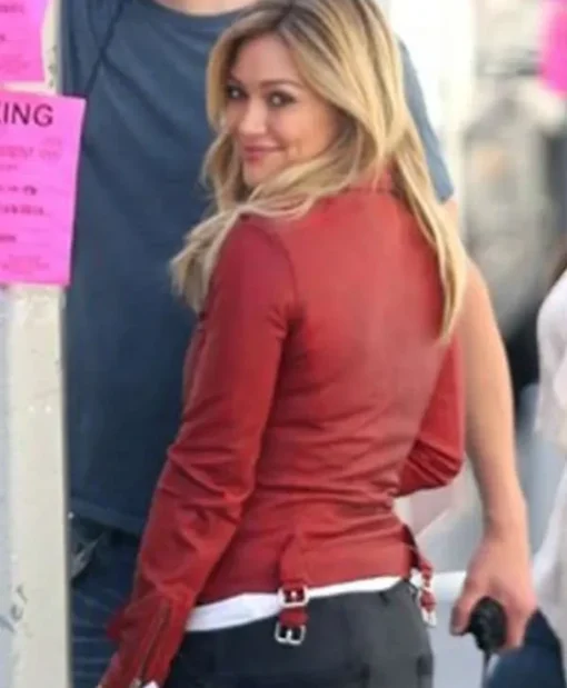 Kelsey Peters TV Series Younger Hilary Duff Red Leather Jacket