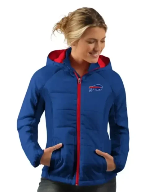 Kendal Buffalo Bills Blue Hooded Puffer Jacket