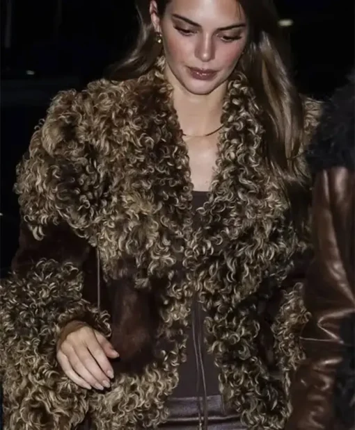 Kendall Jenner Brown Faux Fur Jacket